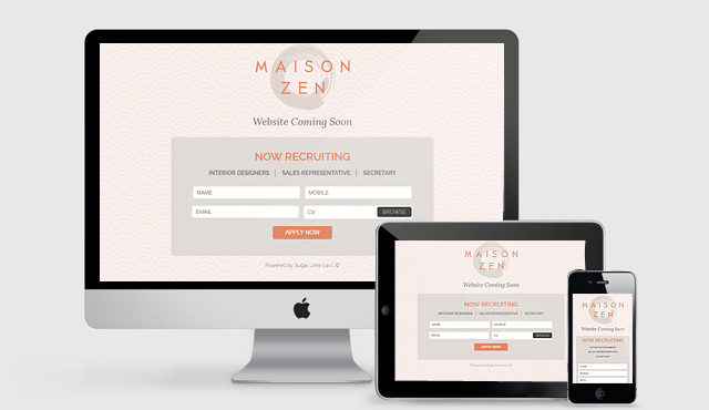 Recruiting Page for Maison Zen
