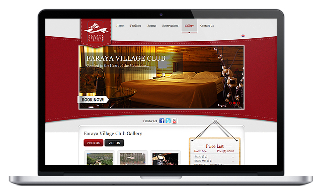 Website for Faraya Village Club