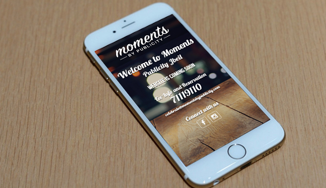 Landing Page for Moments