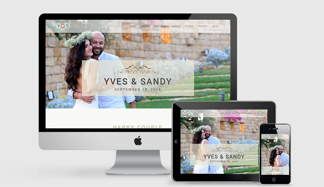 Wedding Website for Yves & Sandy
